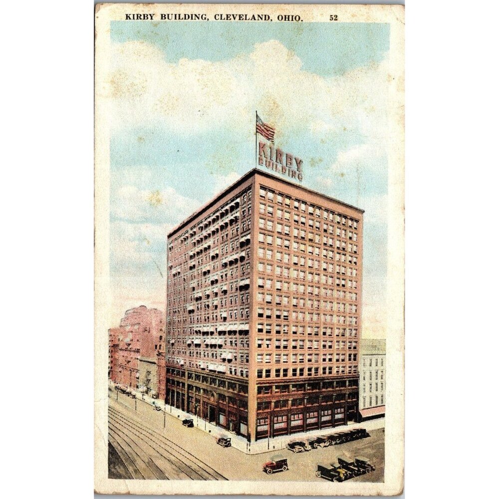 Kirby Building Cleveland Ohio Vtg cars  Post Card   PC328